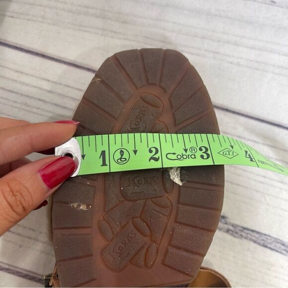 KORKS Wendy Taupe Rust Fur Suede Combo Fabric Platform Sandals 9 - Picture 8 of 9